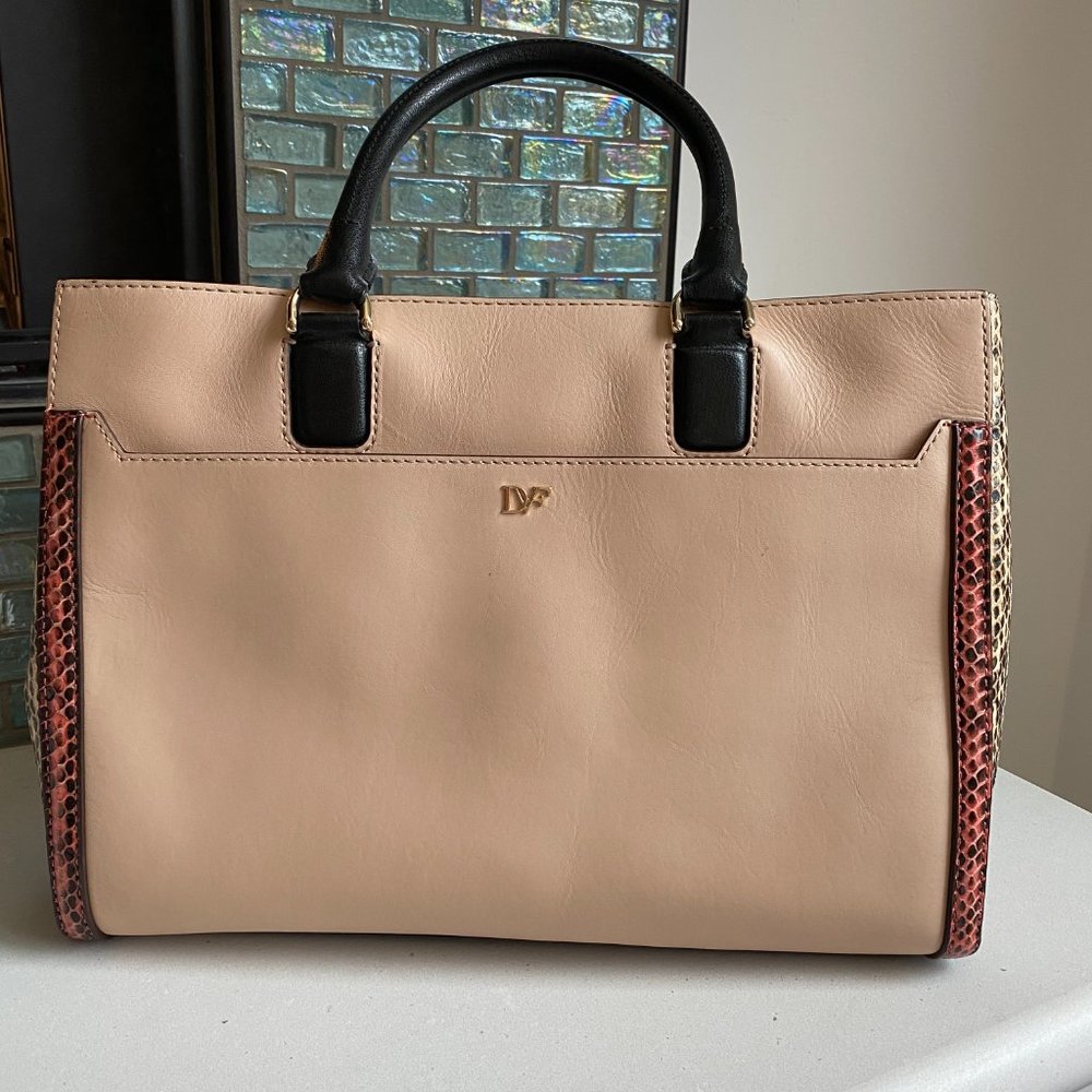 Bundle- Dvf Black Python Shoulder Bag & Tote! - image 8